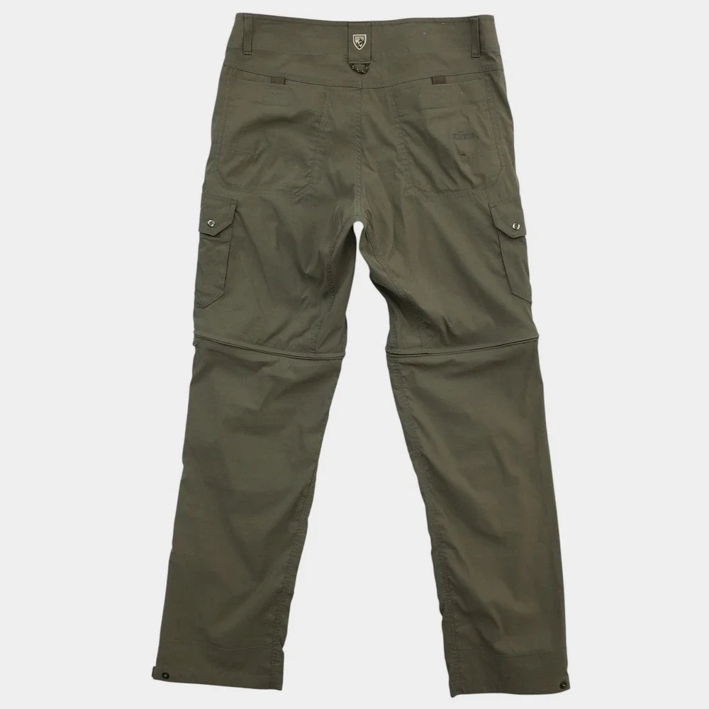 KUHL Renegade Convertible Stealth Pants Mens 32x32 Green Cargo Hiking Zip Off